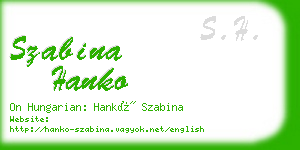 szabina hanko business card
