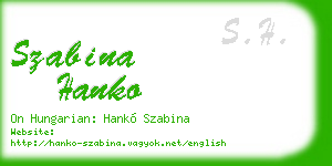 szabina hanko business card